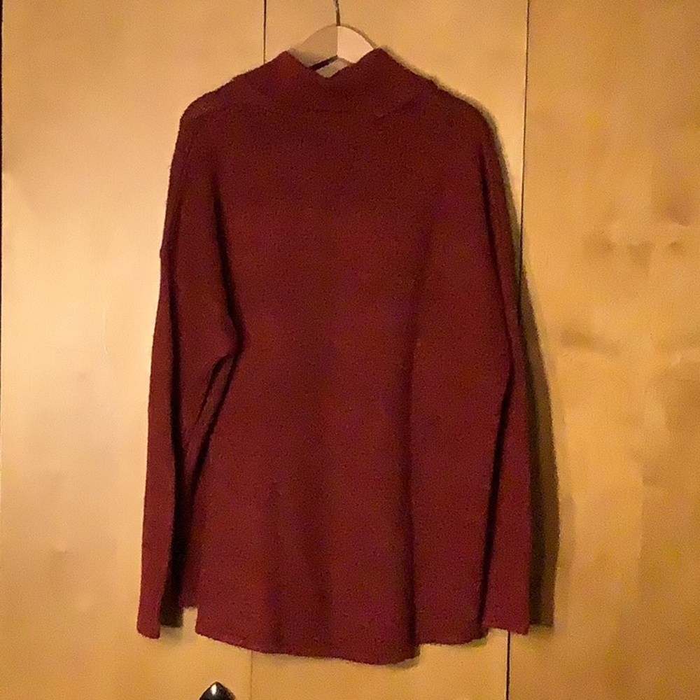 Eddie Bauer red cowl neck sweater, size XL - Picture 3 of 6